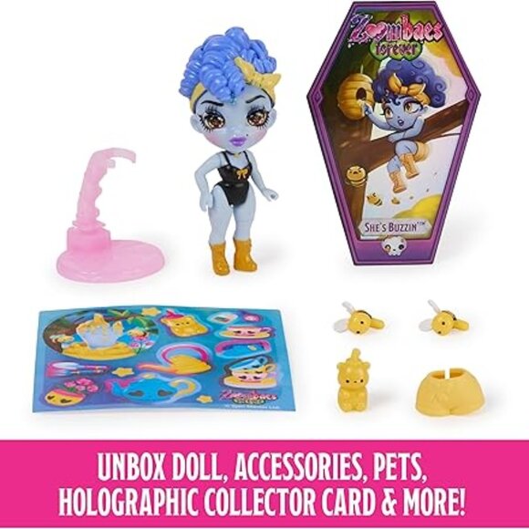 WILD VIBES Zombaes Forever Surprise Collectible Figure Accessories & Toy Coffin - Picture 3 of 9